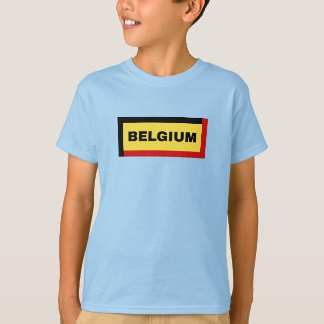 T-shirt Couleurs du drapeau de la Belgique (Devant)