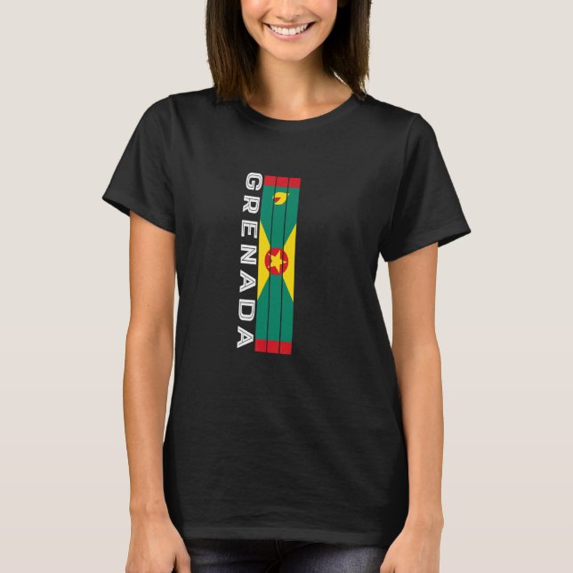 T-shirt Couleurs du drapeau de la Grenade (Devant)