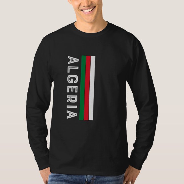 T-shirt Couleurs du drapeau de l'Algérie (Devant)