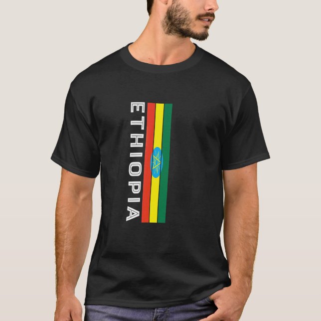 T-shirt Couleurs du drapeau de l'Éthiopie (Devant)