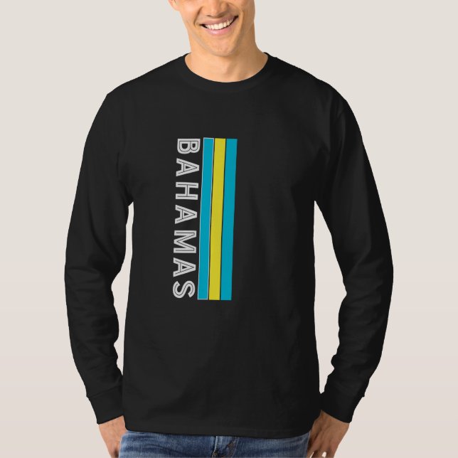 T-shirt Couleurs du drapeau des Bahamas (Devant)