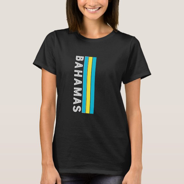 T-shirt Couleurs du drapeau des Bahamas (Devant)