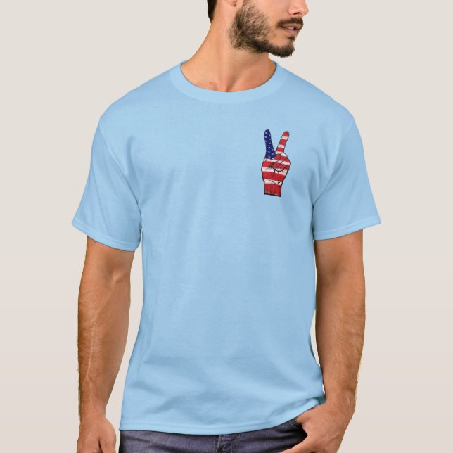 T-shirt Couleurs du drapeau des signes de paix (Devant)