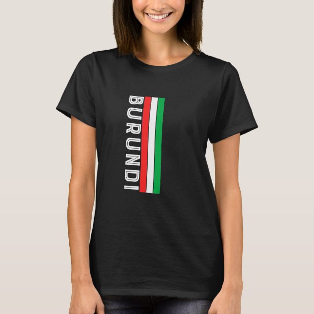 T-shirt Couleurs du drapeau du Burundi (Devant)