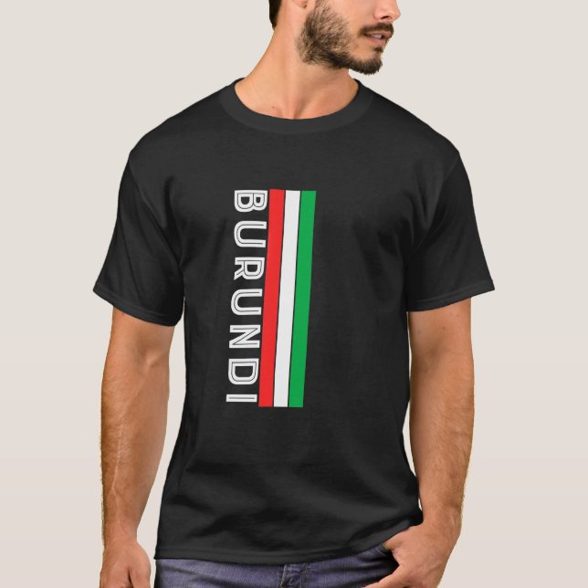 T-shirt Couleurs du drapeau du Burundi (Devant)