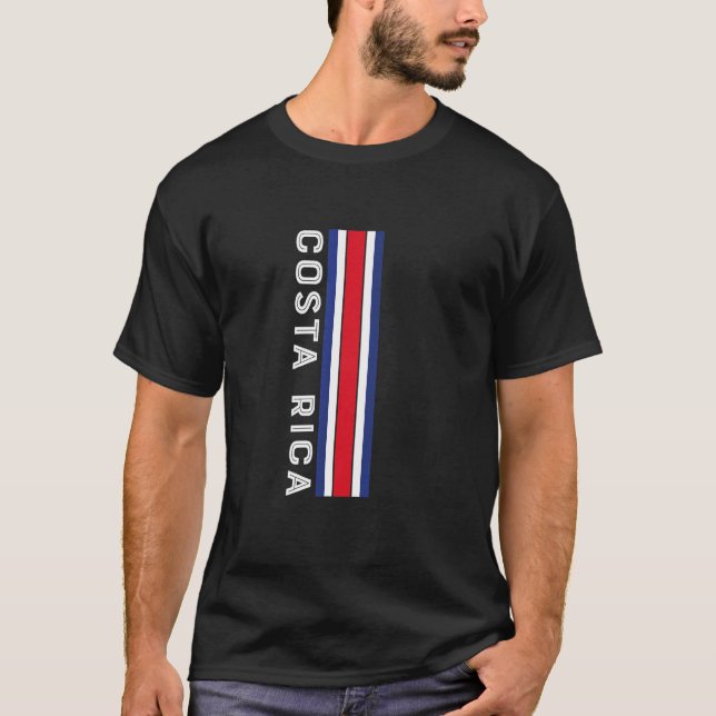 T-shirt Couleurs du drapeau du Costa Rica (Devant)