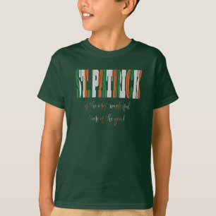 T-shirt Couleurs du drapeau irlandais dans le texte St. Pa