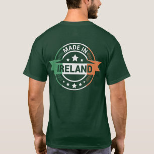 T-shirt Couleurs du drapeau irlandais fabriquées en Irland