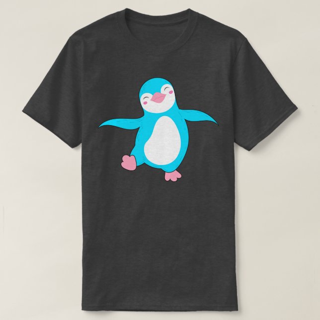 T-shirt Couleurs du drapeau transversal Pride de pingouin  (Design devant)