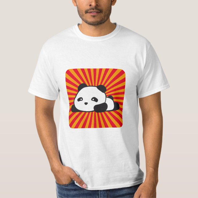 T-shirt Couleurs du panda 2 de Kawaii (Devant)