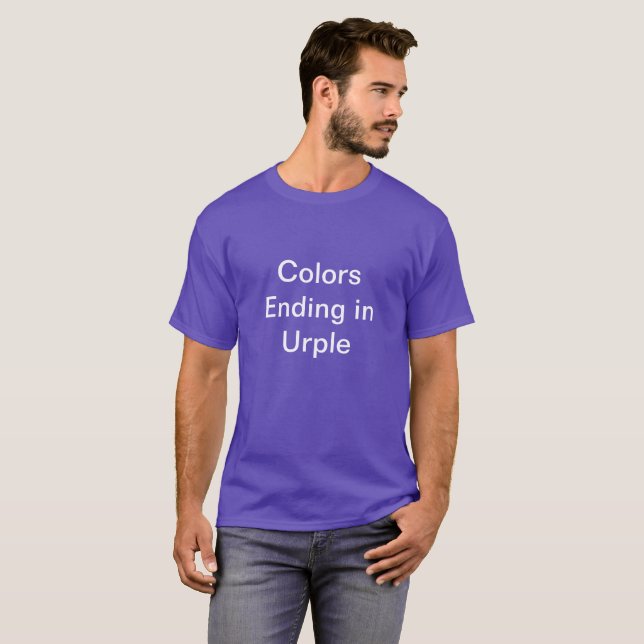 T-shirt Couleurs finissant dans Urple (Devant entier)