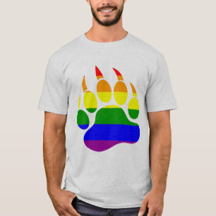 T-shirt Couleurs gay pride Bear Paw Rainbow Drapeau