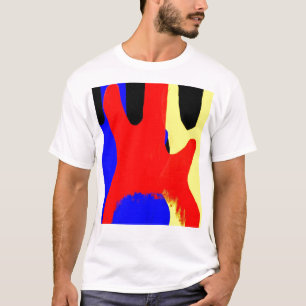 T-shirt Couleurs lumineuses d'abrégé sur peinture de