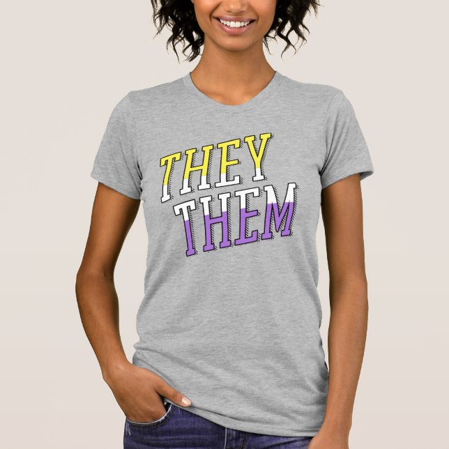 T-shirt Couleurs non binaires Ils Elles (Devant)