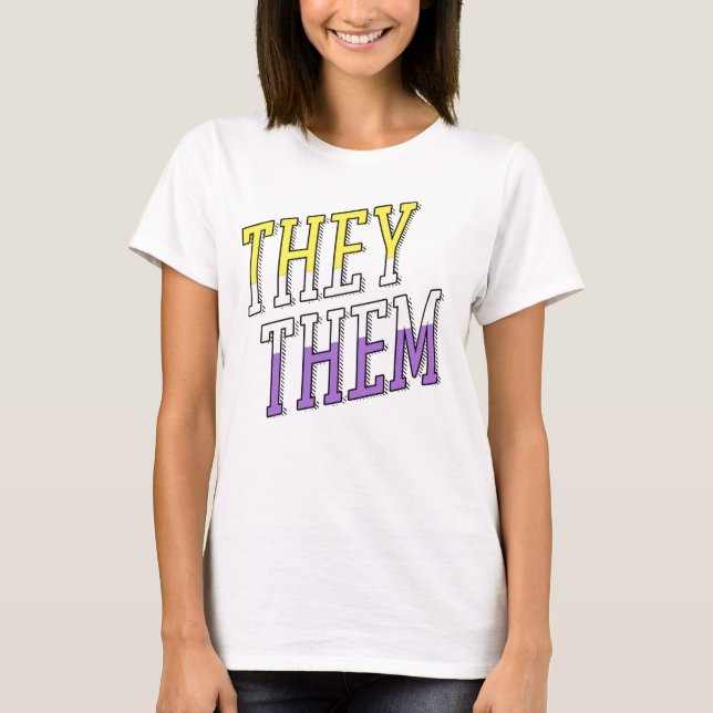 T-shirt Couleurs non binaires Ils Elles (Devant)