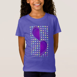 T-Shirt Couleurs pastel & coeurs violets battre