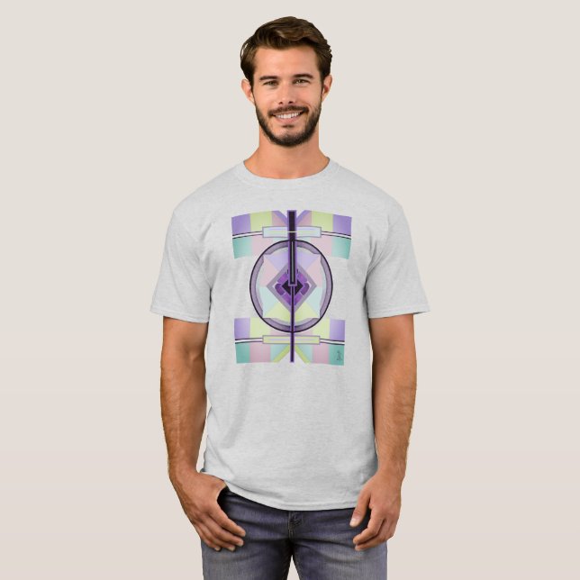 T-shirt Couleurs pastel & coeurs violets battre (Devant entier)