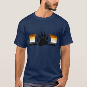 T-shirt couleurs rayures Bear Pride et Patte d'ours