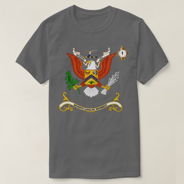 T-shirt Couleurs régimentaires 1er bataillon 7e régiment d (Design devant)