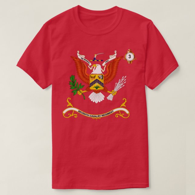 T-shirt Couleurs régimentaires 3e escadron 7e régiment de  (Design devant)