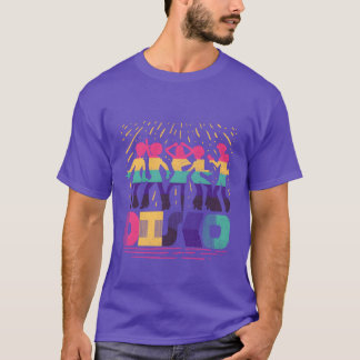 T-shirt Couleurs vintage funky disco dansant des années 70