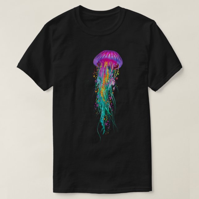 T-shirt Couleurs violettes de méduses (Design devant)