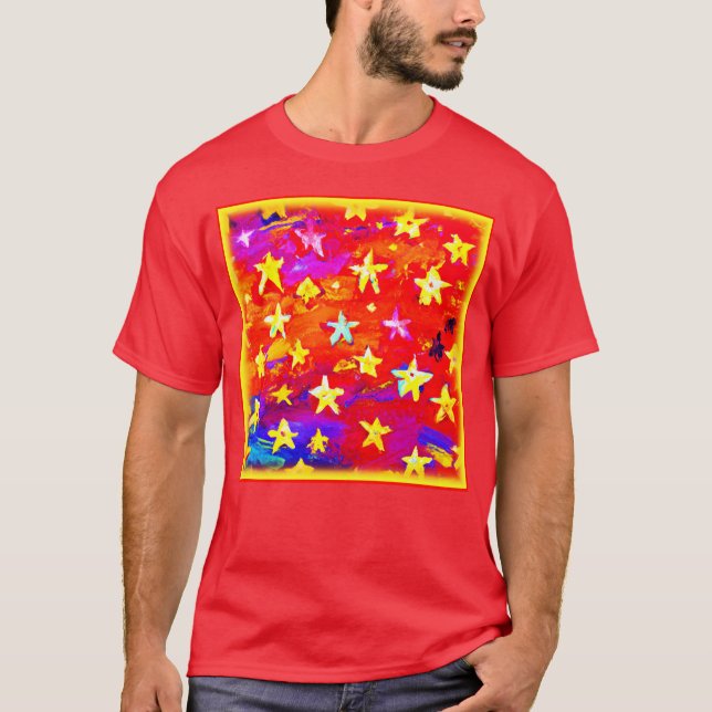T-shirt Couleurs vives des étoiles. Commandez dès maintena (Devant)