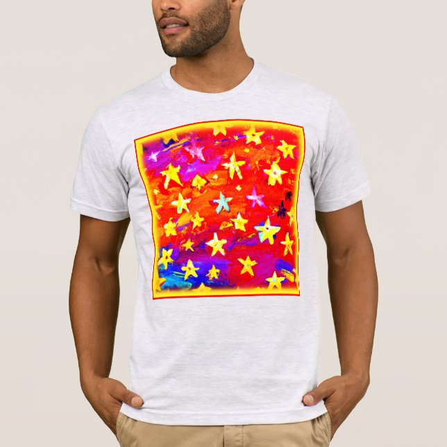 T-shirt Couleurs vives des étoiles. Commandez dès maintena (Devant)