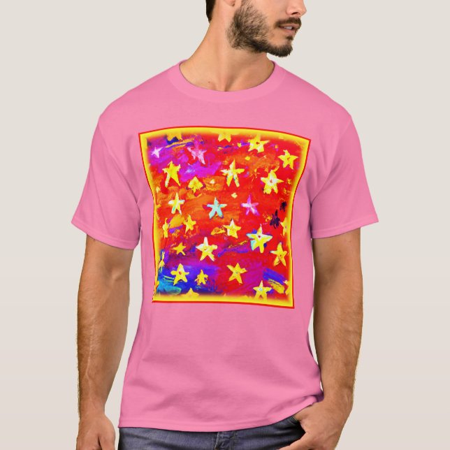 T-shirt Couleurs vives des étoiles. Commandez dès maintena (Devant)