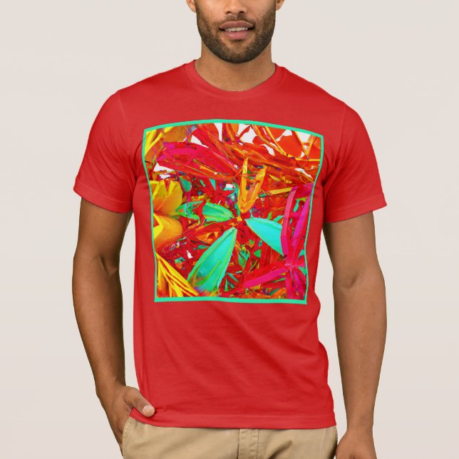 T-shirt Couleurs Vives Motif Abstrait (Devant)