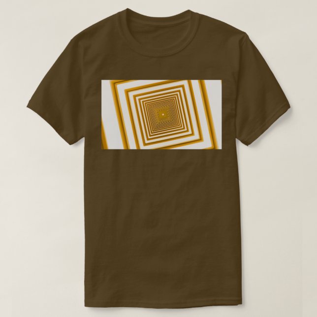 T-shirt couloir jaune carré futuriste abstrait (Design devant)