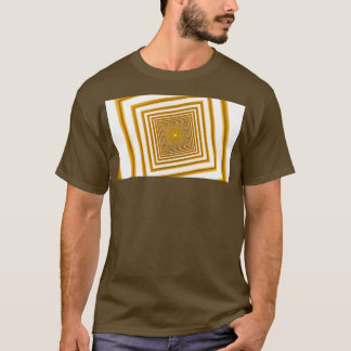 T-shirt couloir jaune carré futuriste abstrait