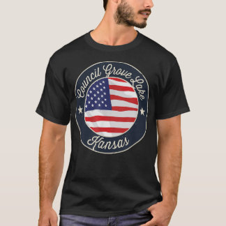 T-shirt Council Grove Lake - Patriotique Kansas Souvenir T