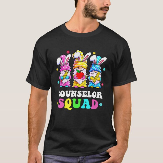 T-shirt Counselor Teacher Squad Teacher's Day Cute Rabbit  (Devant)