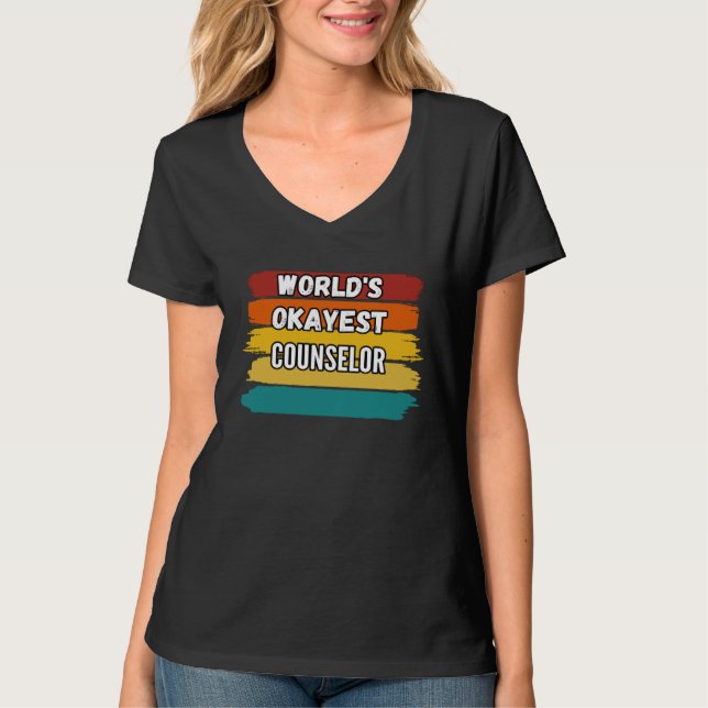 T-shirt Counselor  World s Okayest Counselor (Devant)