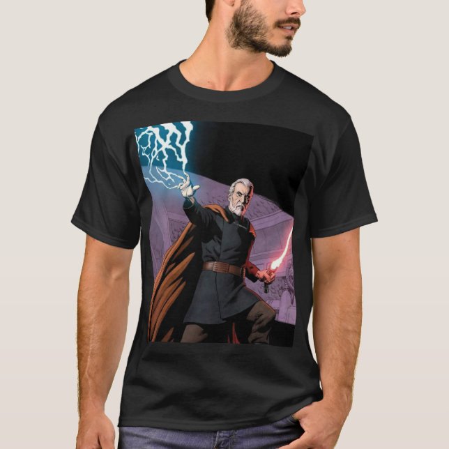T-shirt Count Dooku – Dark Side Master of Lightning (Devant)