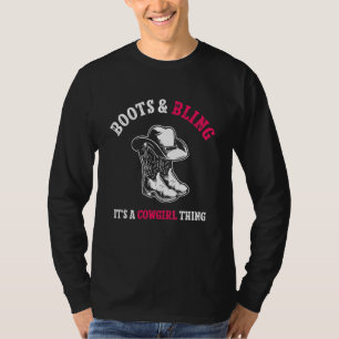 T-shirt Country Life Western Boots And Bling C'est un cowg