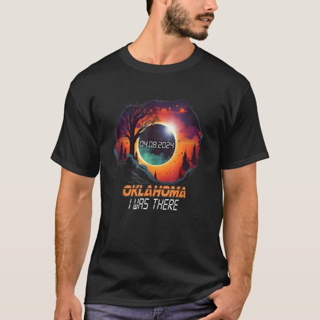 T-shirt Countryside Total Solar Eclipse 2024 Oklahoma (Devant)