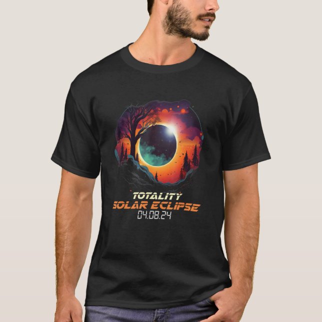 T-shirt Countryside Total Solar Eclipse 2024 Totality (Devant)