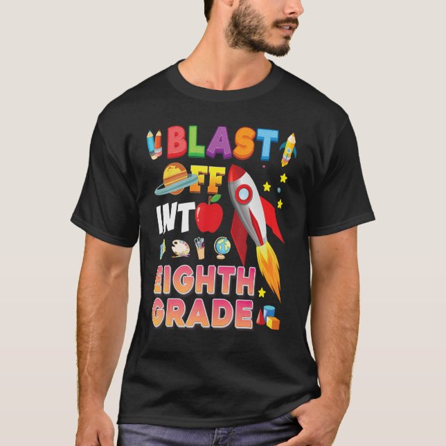 T-shirt Coup De Feu Dans Une Fusée De 8E Année Retour À L' (Devant)