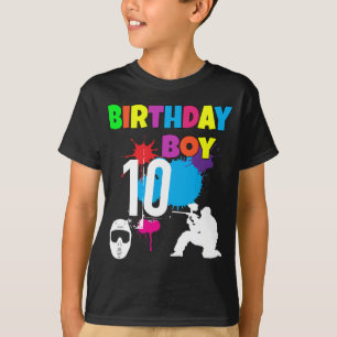 T-shirt Coup de paintball coloré Boy d'anniversaire Perso