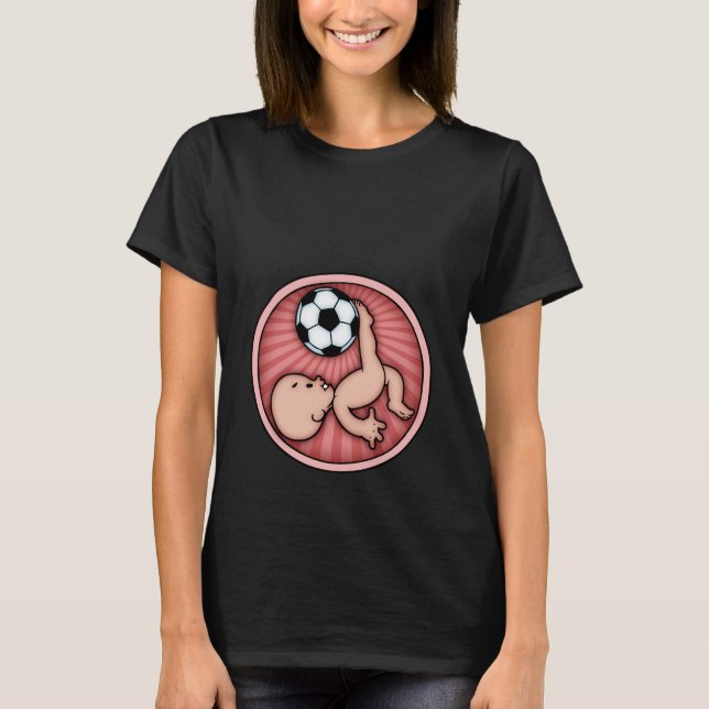 T-shirt Coup-de-pied de bébé du football (Devant)