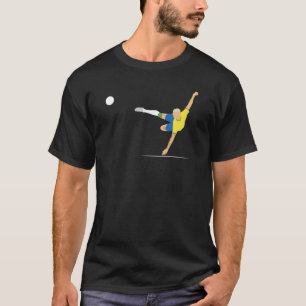 T-shirt Coup de pied en football au Brésil
