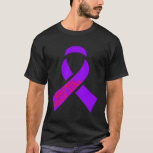 T-shirt Coup De Tête De Ruban Violet De Migraine Chronique