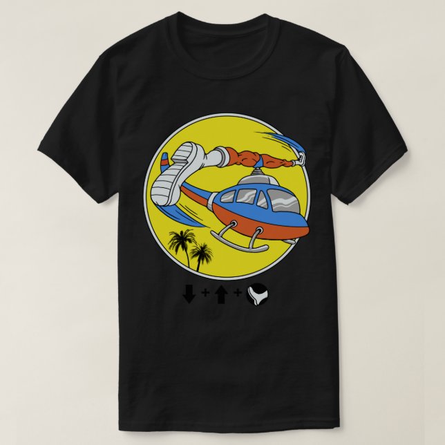 T-shirt Coup d'hélicoptère (Design devant)