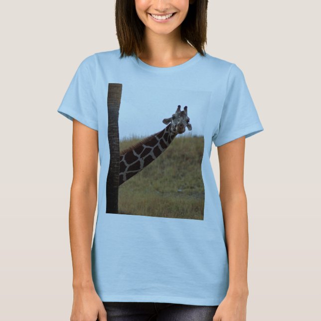 T-shirt Coup d'oeil de girafe un huer (Devant)