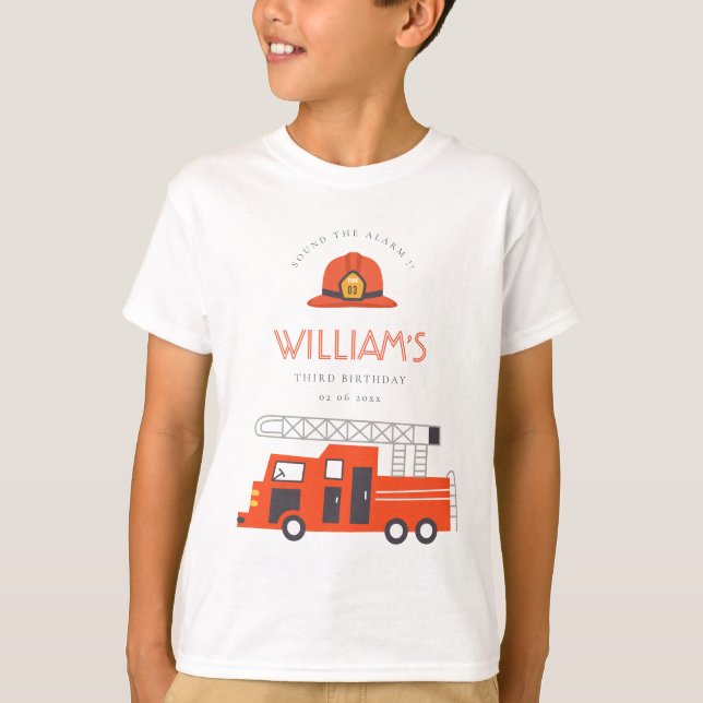 T-shirt Coupable Red Firetruck Engine Enfants N'importe qu (Devant)