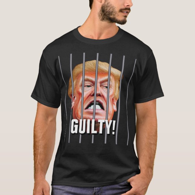 T-shirt Coupable ! Verrouiller le président Trump - Anti T (Devant)