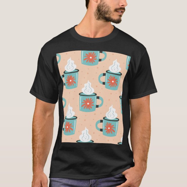 T-shirt Coupe bleu clair Motif sans voile. (Devant)
