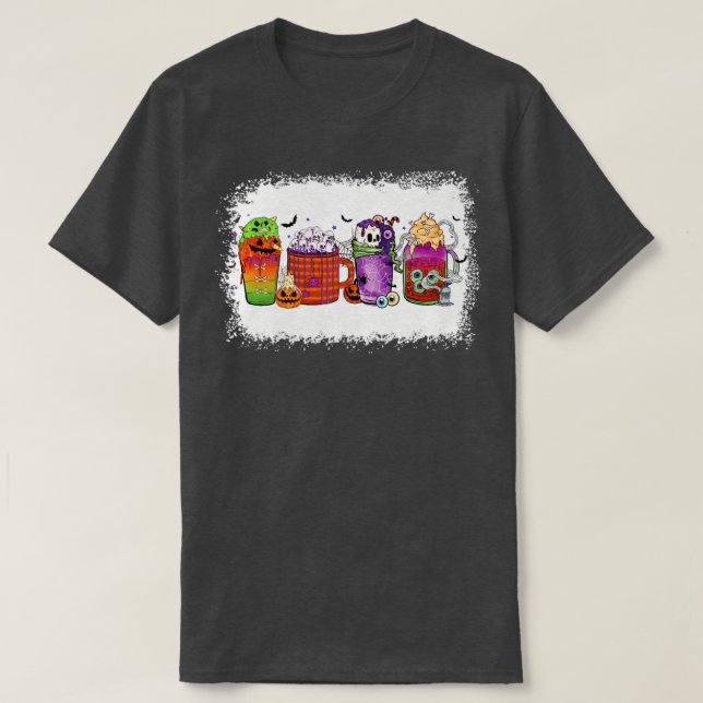 T-shirt Coupe Chocolat Chaud Automne Halloween (Design devant)